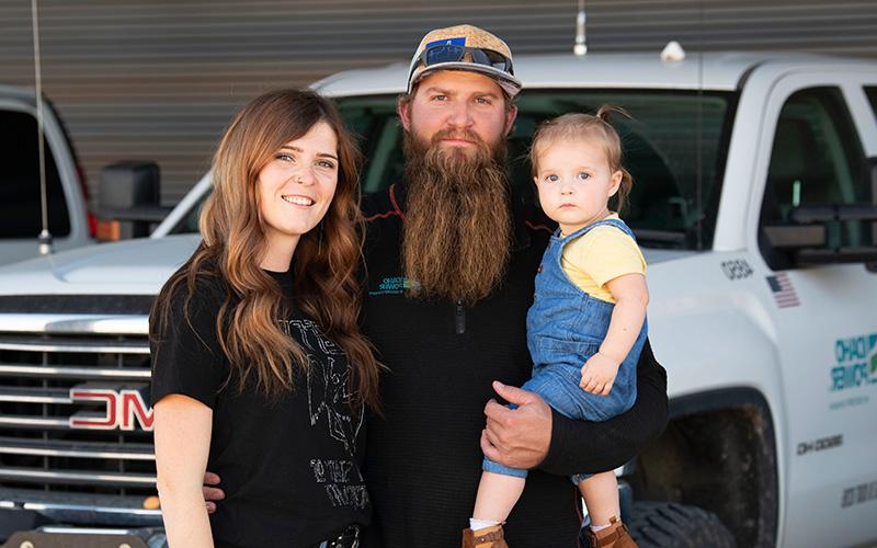 Idaho Power apprentice and his family